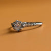 Curved Vine Diamond Solitaire