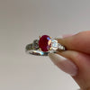 Platinum Oval Ruby