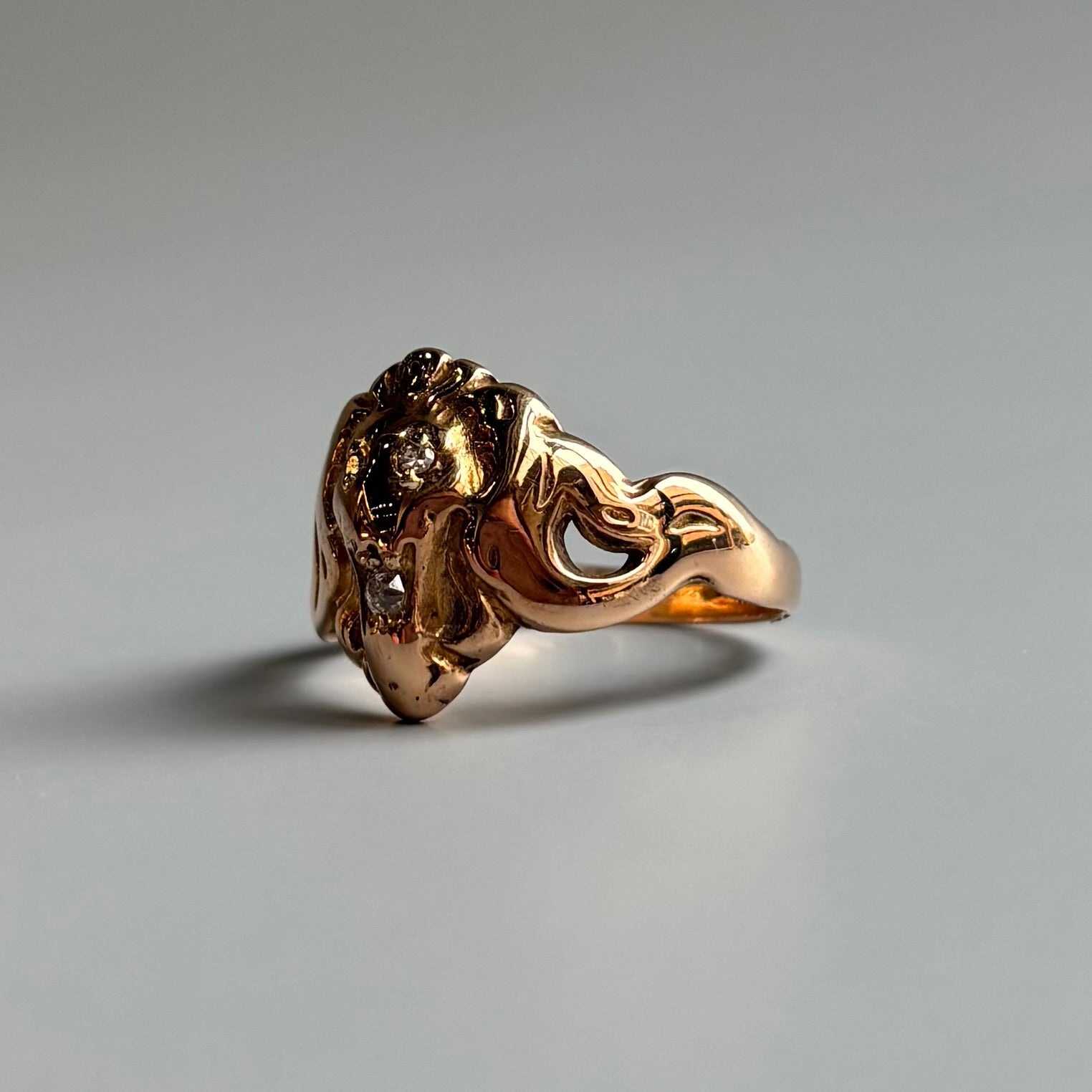 The Lion Ring | 14K Yellow Gold | Vintage