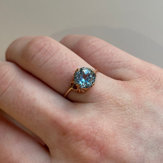 Victorian Aquamarine Solitaire