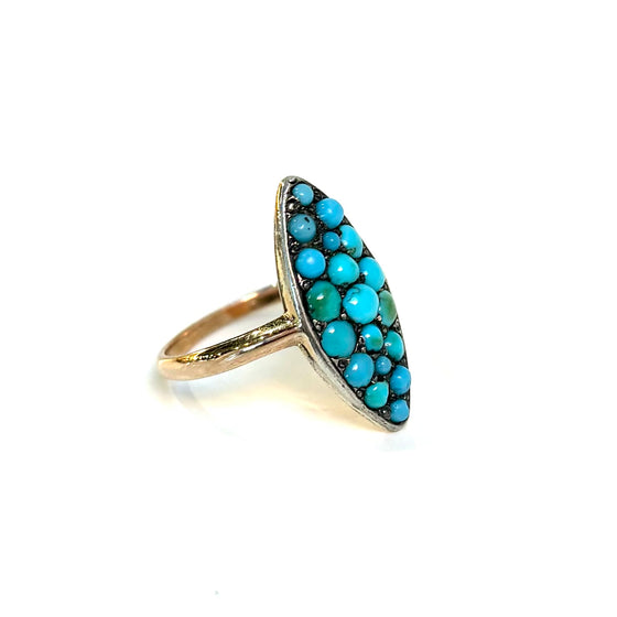 Navette Turquoise Ring