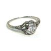 18k Art Deco Diamond Solitaire Engagement Ring .25 ct