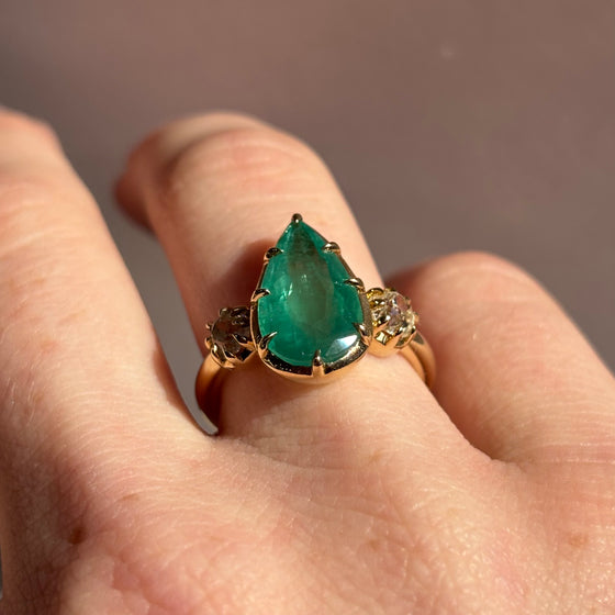 Emerald and Diamond Ring