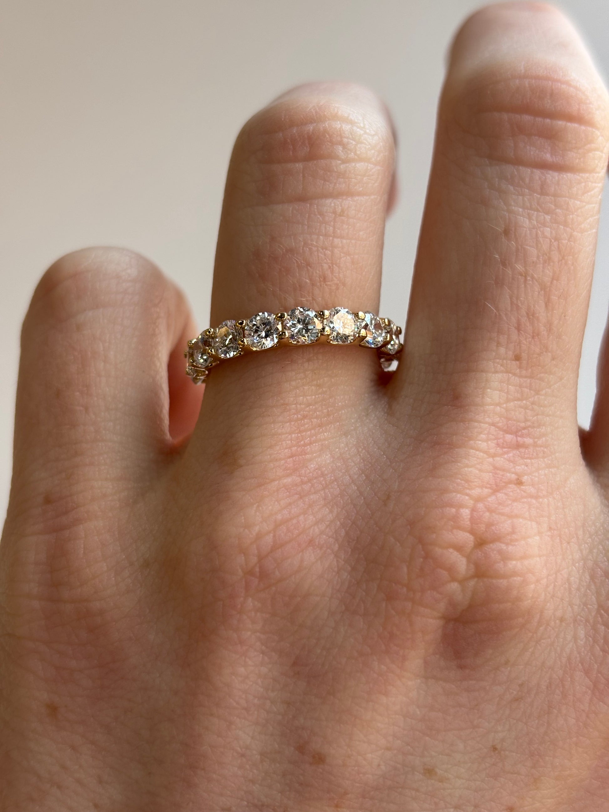 3.06 CTW Lab-Grown Diamond Eternity Band | 14K Yellow Gold