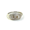 Art Deco Diamond Three Stone Ring .10 ct