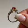 Platinum Oval Ruby