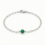 The Paperclip Bezel Bracelet | Lab-Grown Emerald