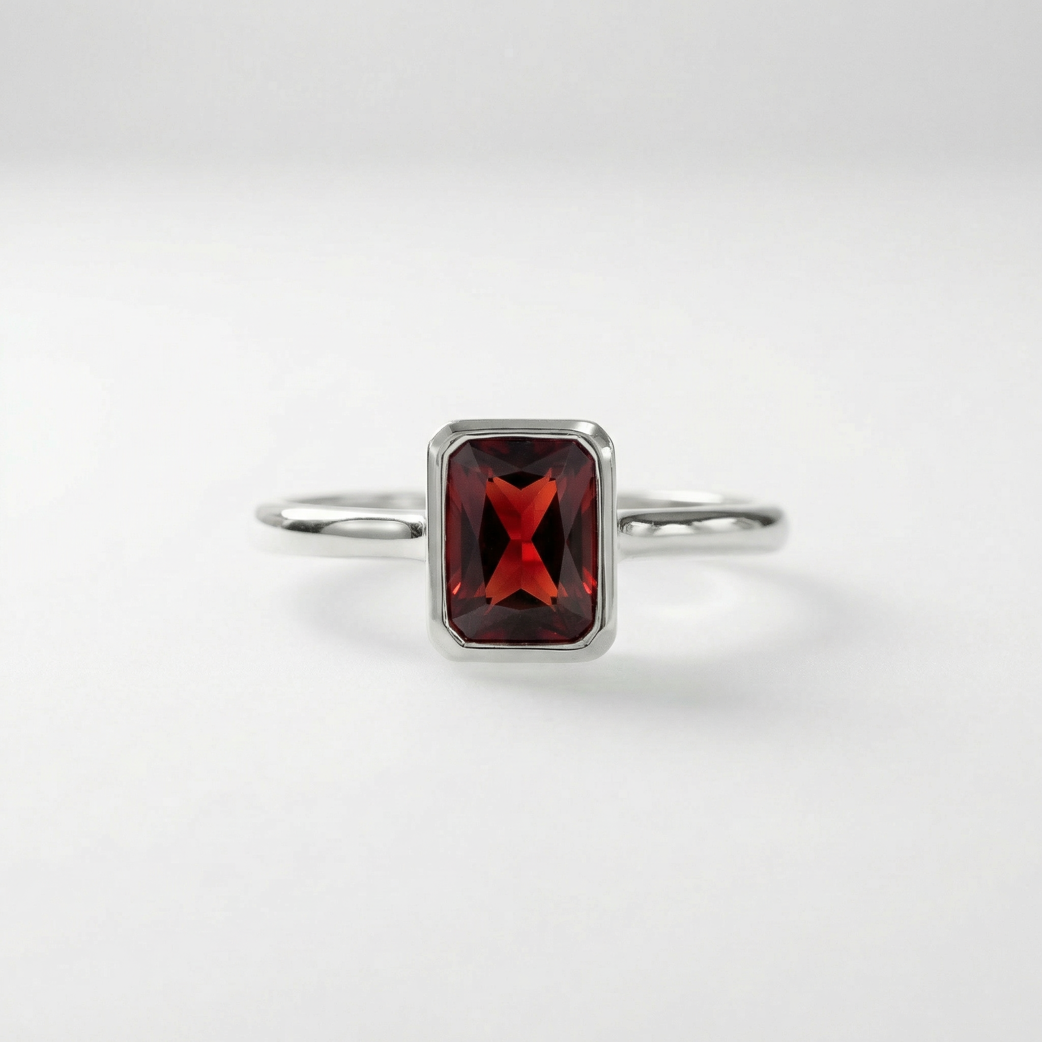 The Classic Bezel Ring | Garnet
