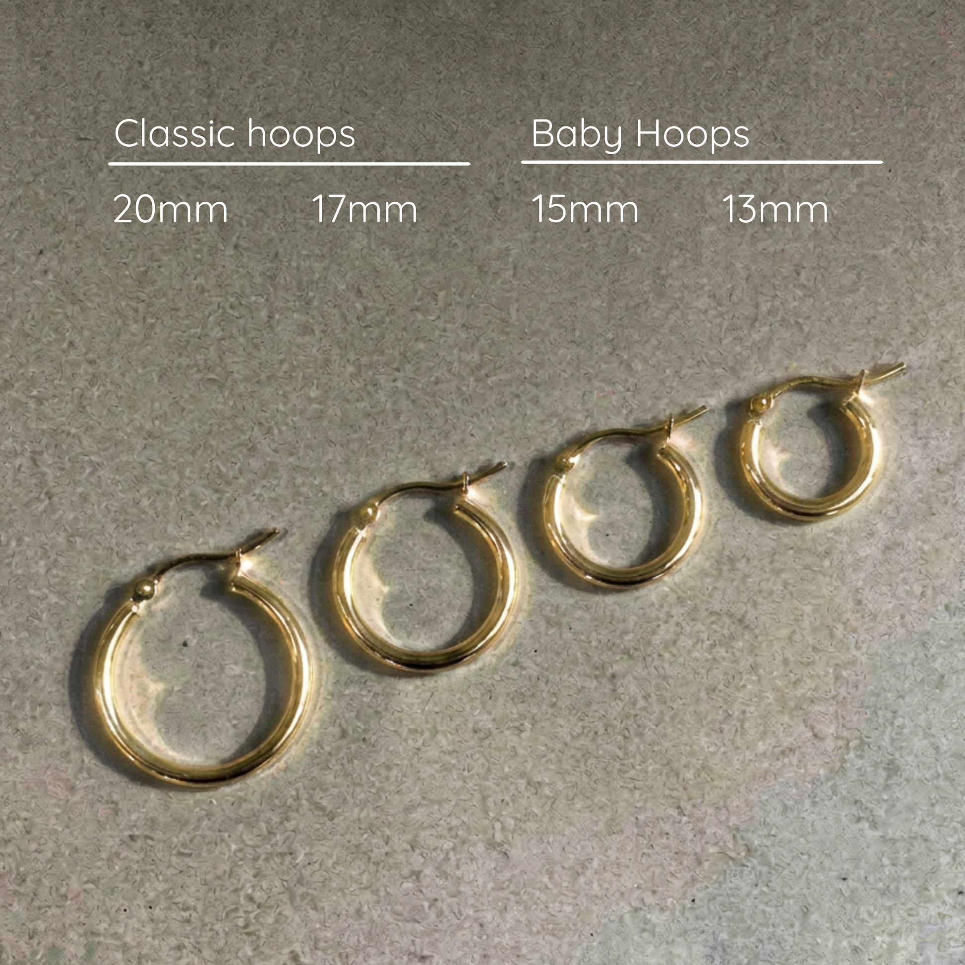 Baby Gold Hoop Earrings | 10K Yellow & White Gold