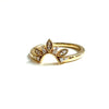 Leafy Chevron Diamond Band .10 ct, 14k Yellow