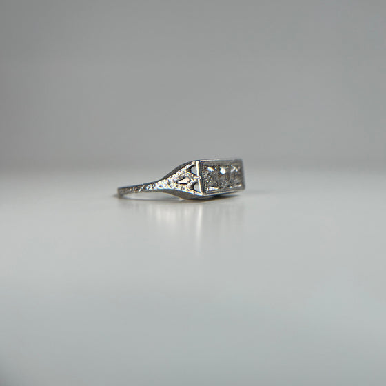 1920 Three Stone Diamond Ring