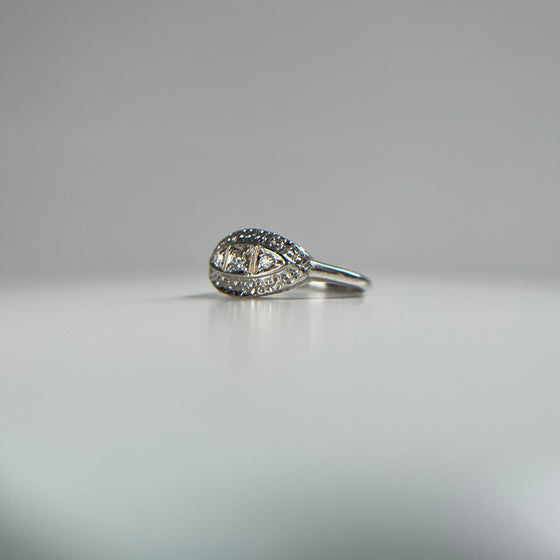 Art Deco Diamond Three Stone Ring .10 ct