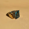 London Blue Topaz and Diamond Ring