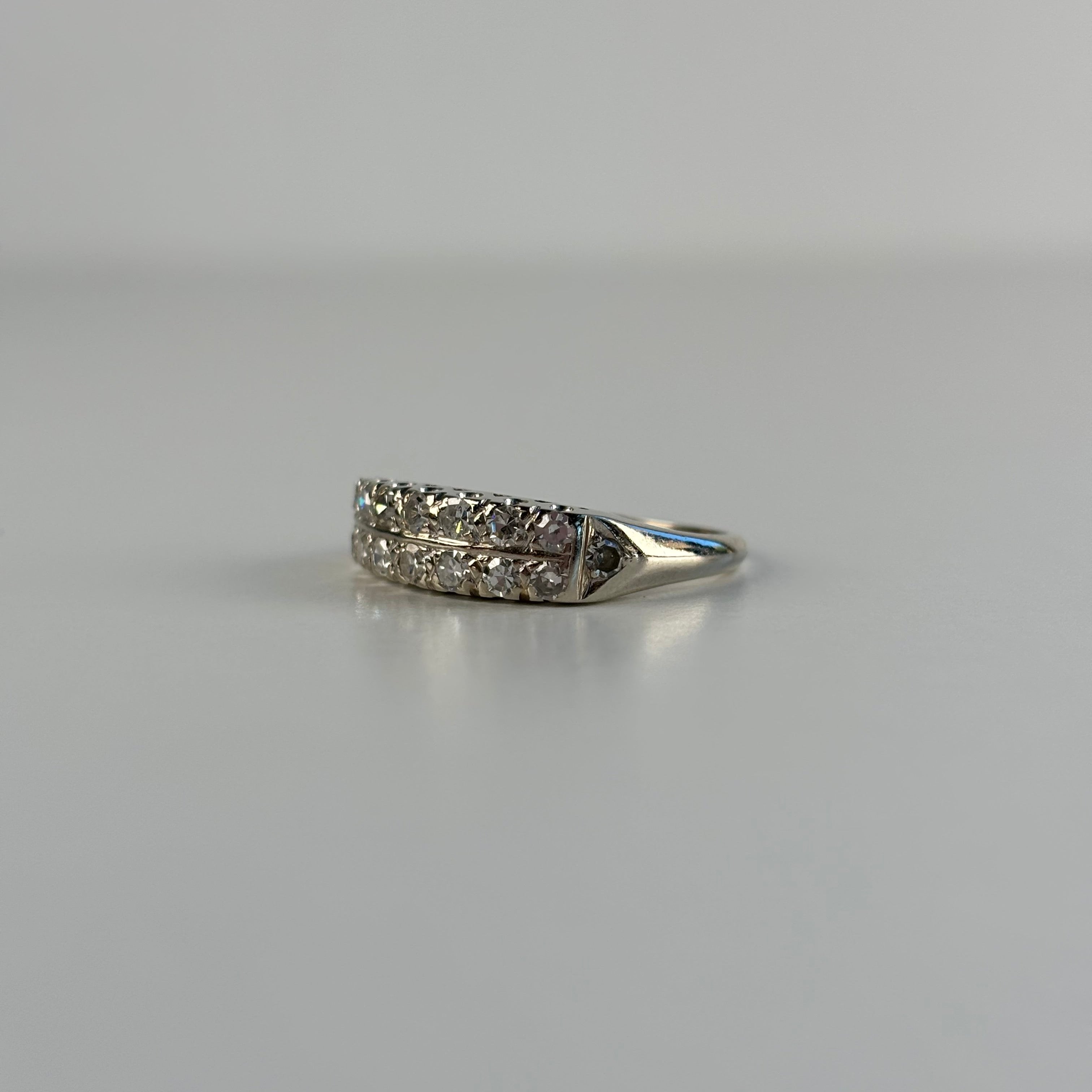 0.50 CTW Single Cut Diamond Band | Vintage
