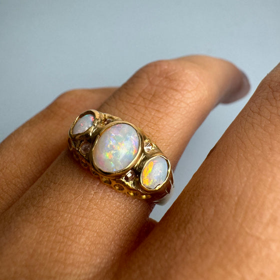 Opal and Diamond Ring - Circa 1910