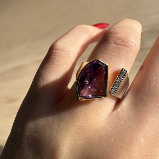 Bubble Amethyst Ring