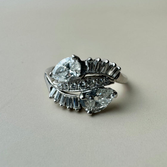 Antique Pear Shaped Diamond Fashion Ring