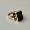 Yellow Gold Pyrite Ring