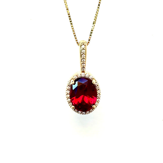 Ruby and Diamond Pendant