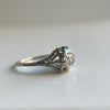 18k Art Deco Diamond Solitaire Engagement Ring .25 ct