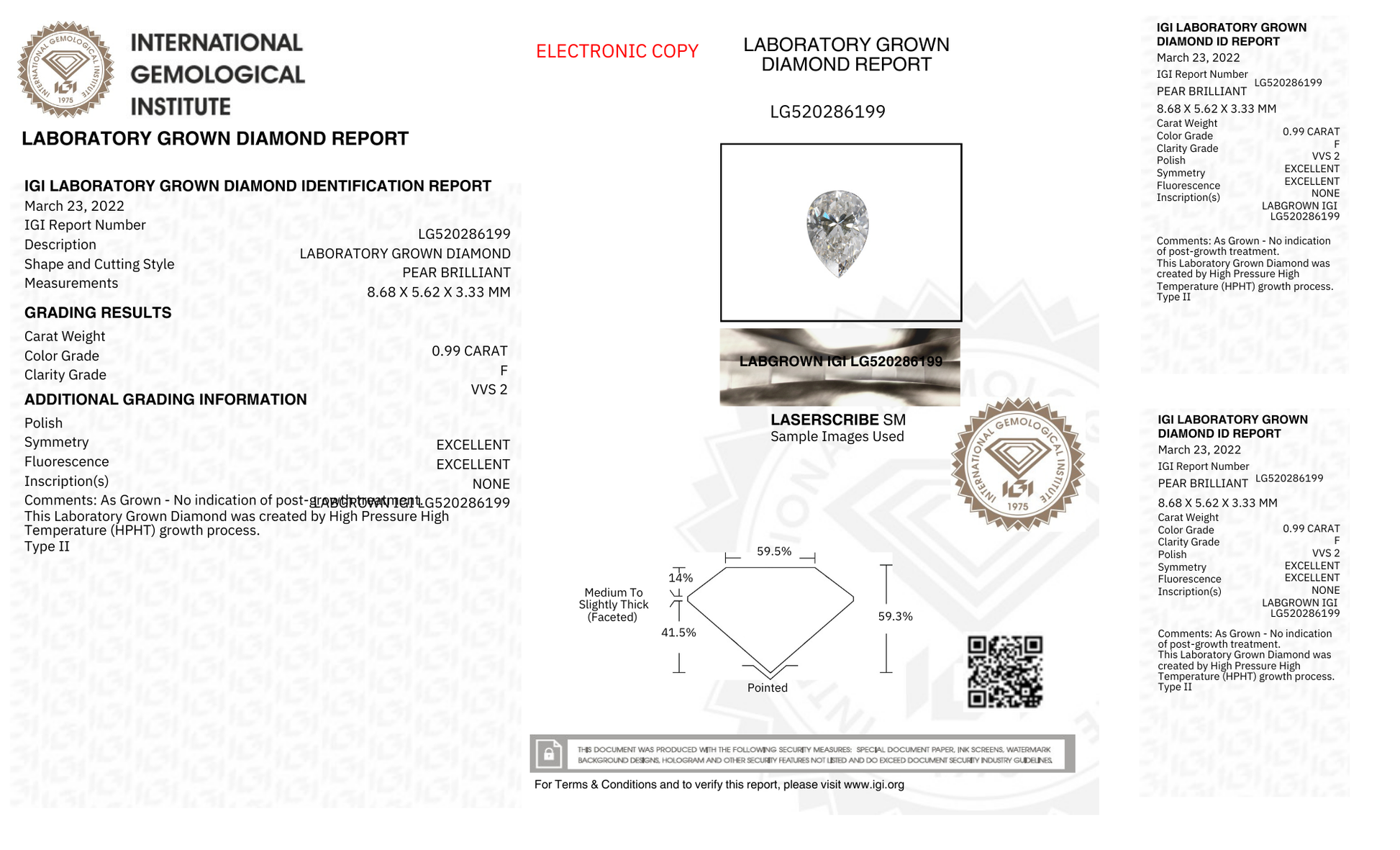 Lab-Grown Pear Diamond Solitaire | 0.99 CT | 14K Yellow Gold | F Color, VVS2 Clarity | Hidden Halo
