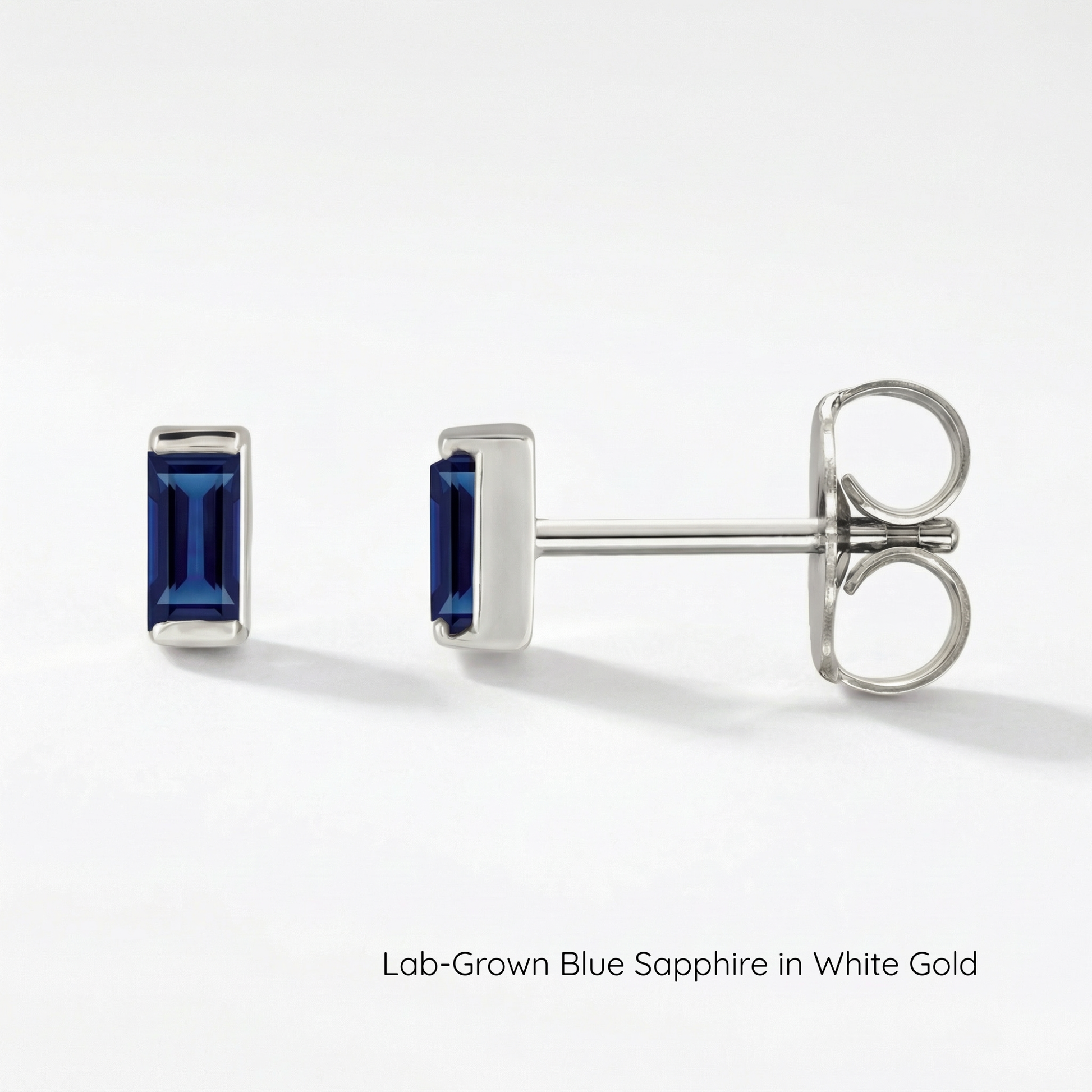 The Baby Baguette Stud | Channel Set