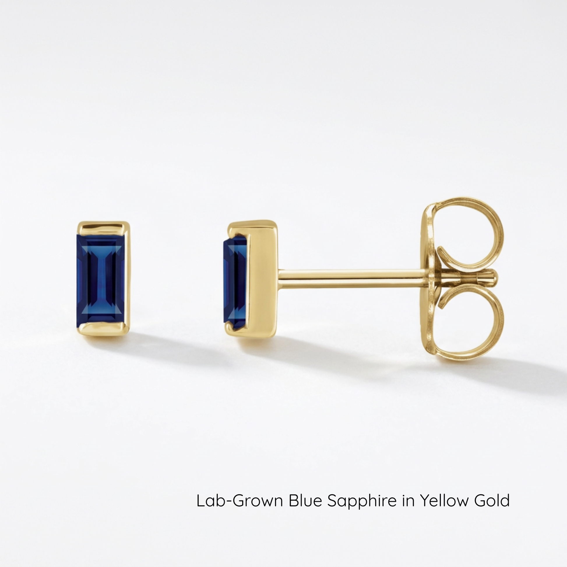 The Baby Baguette Stud | Channel Set