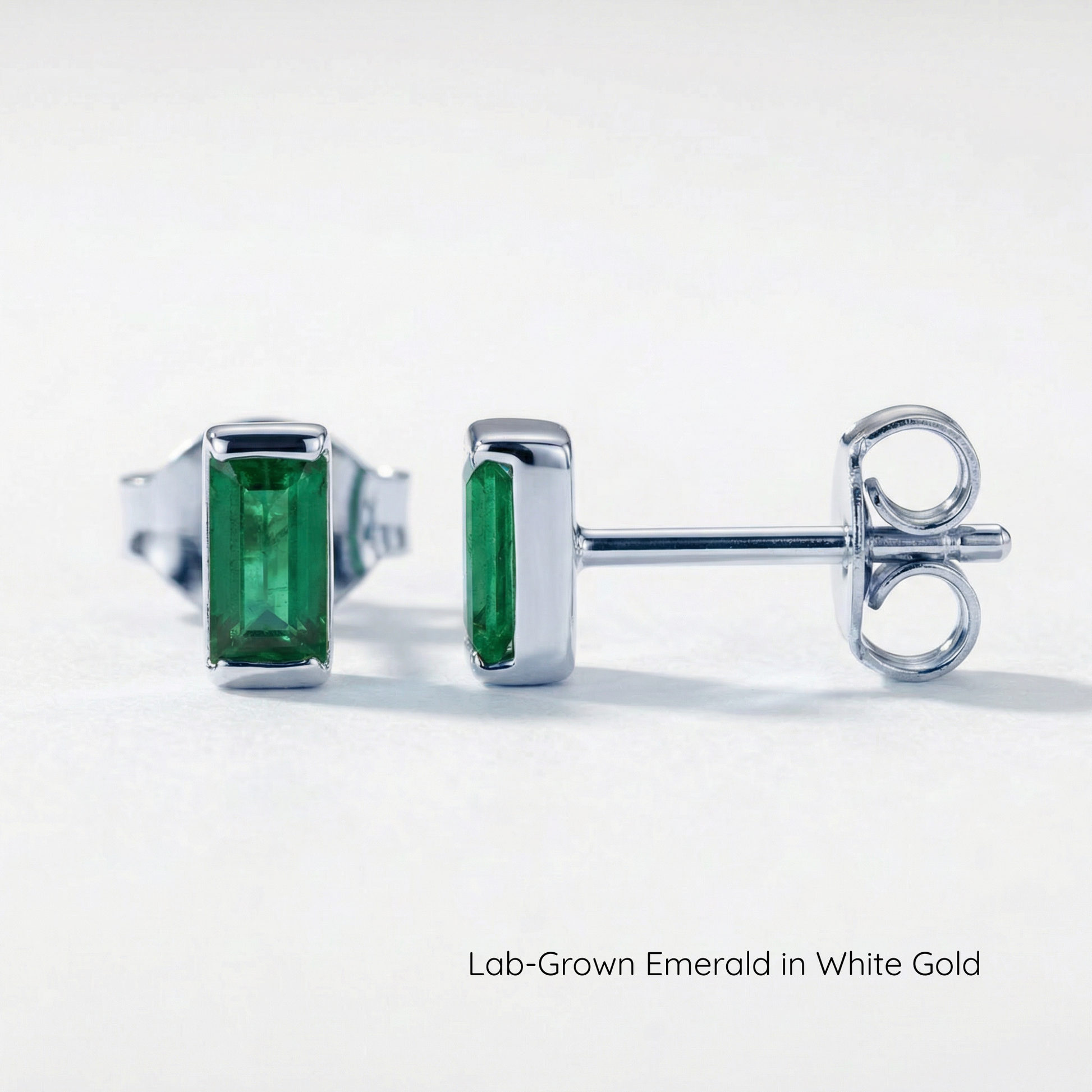 The Baby Baguette Stud | Channel Set