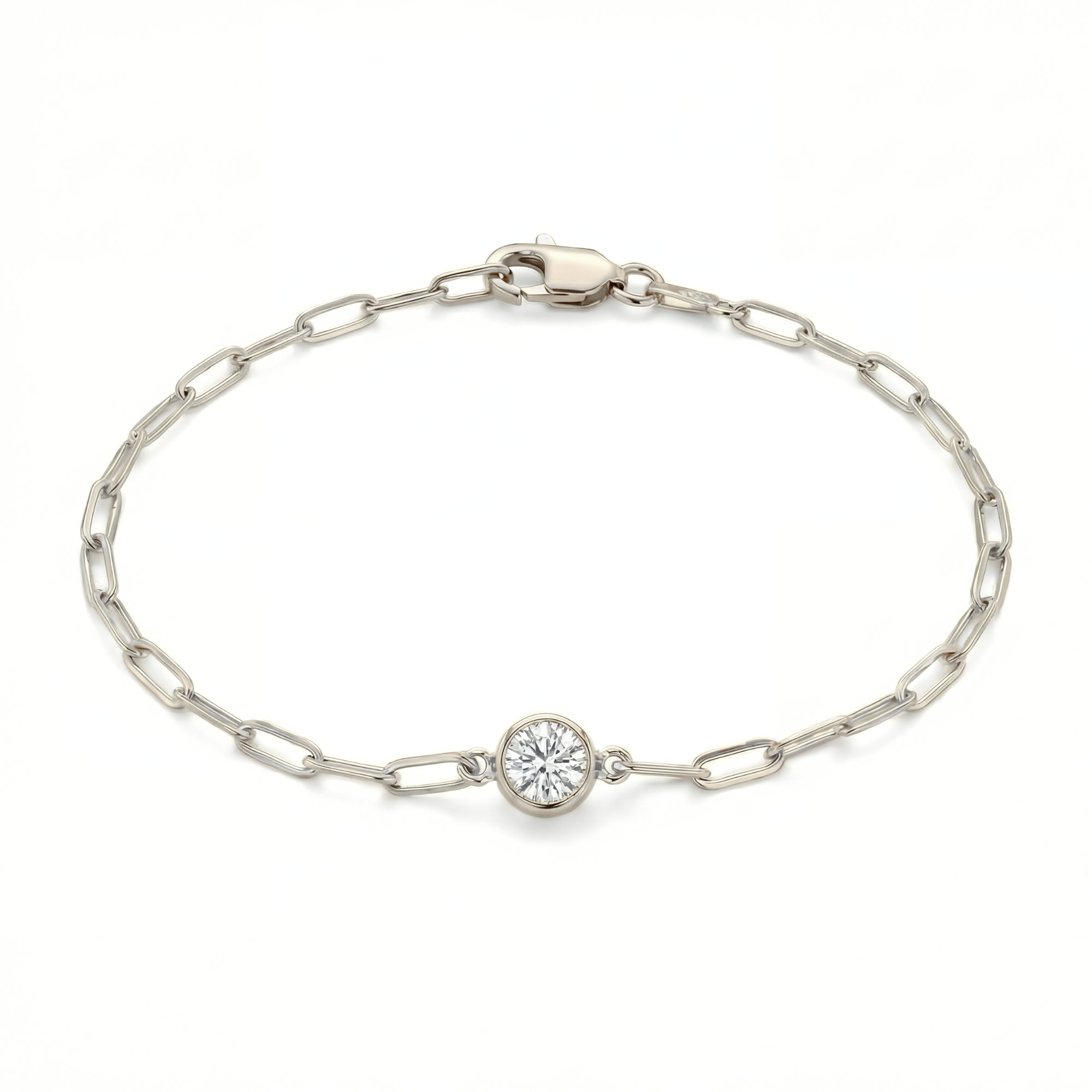 The Paperclip Bezel Bracelet | Lab-Grown Diamond