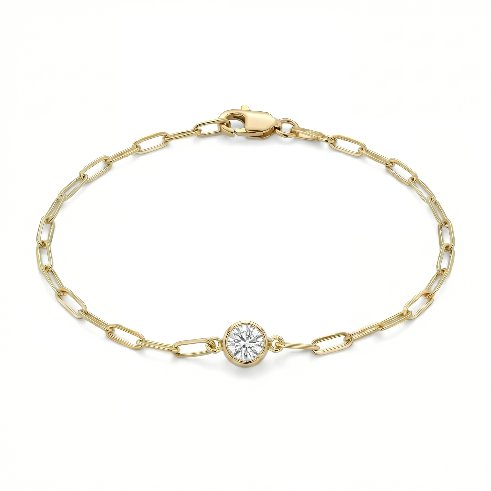 The Paperclip Bezel Bracelet | Lab-Grown Diamond