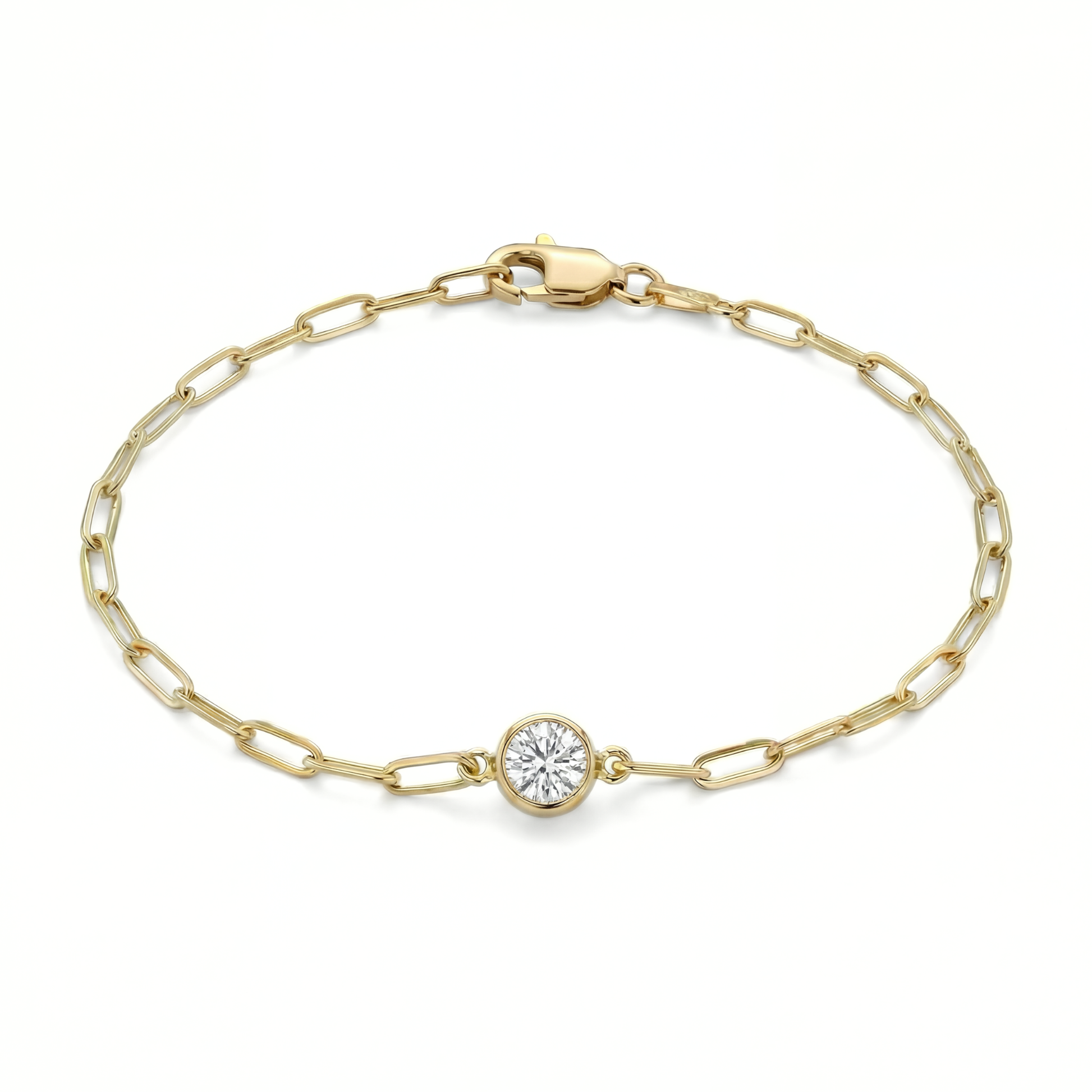 The Paperclip Bezel Bracelet | Lab-Grown Diamond