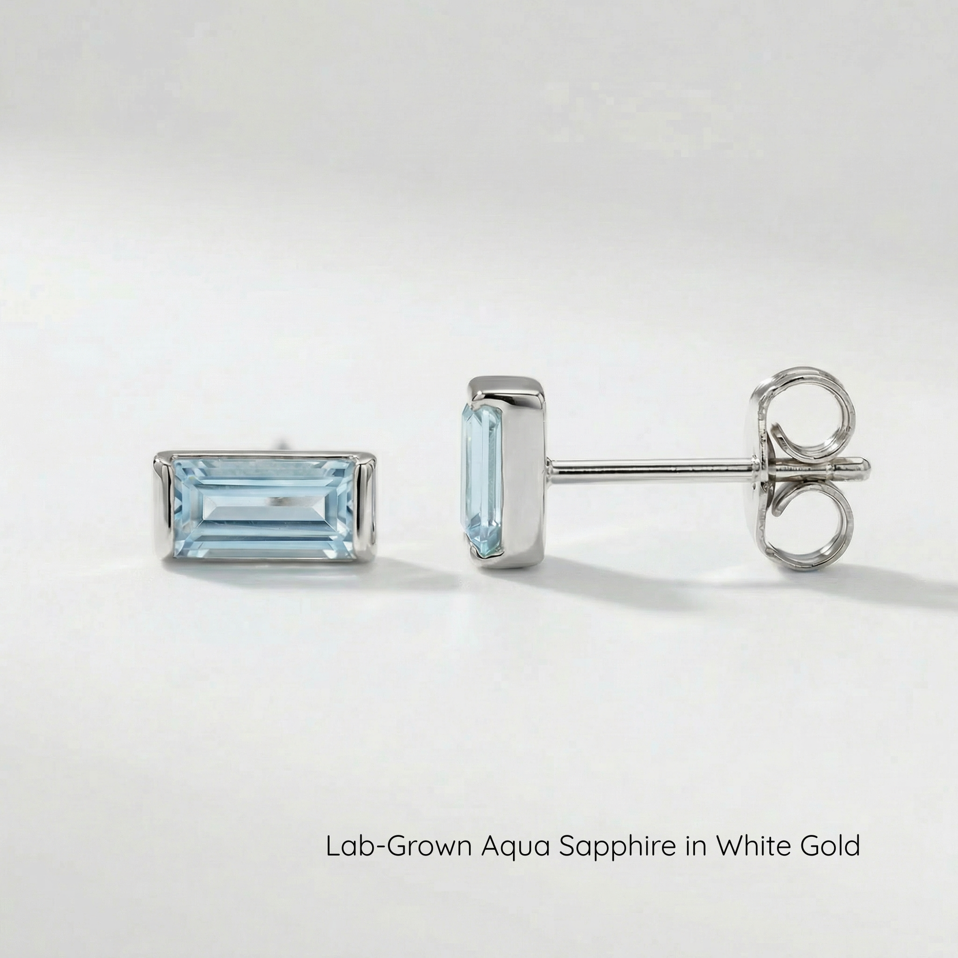 The Baby Baguette Stud | Channel Set