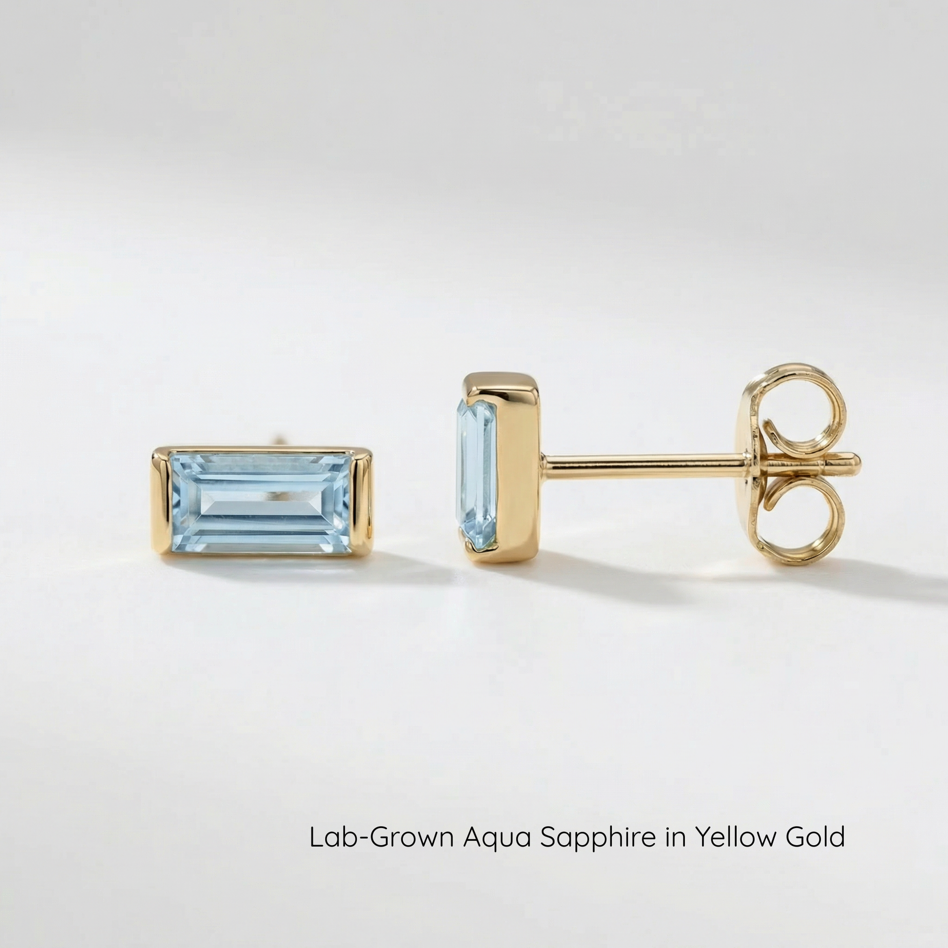 The Baby Baguette Stud | Channel Set