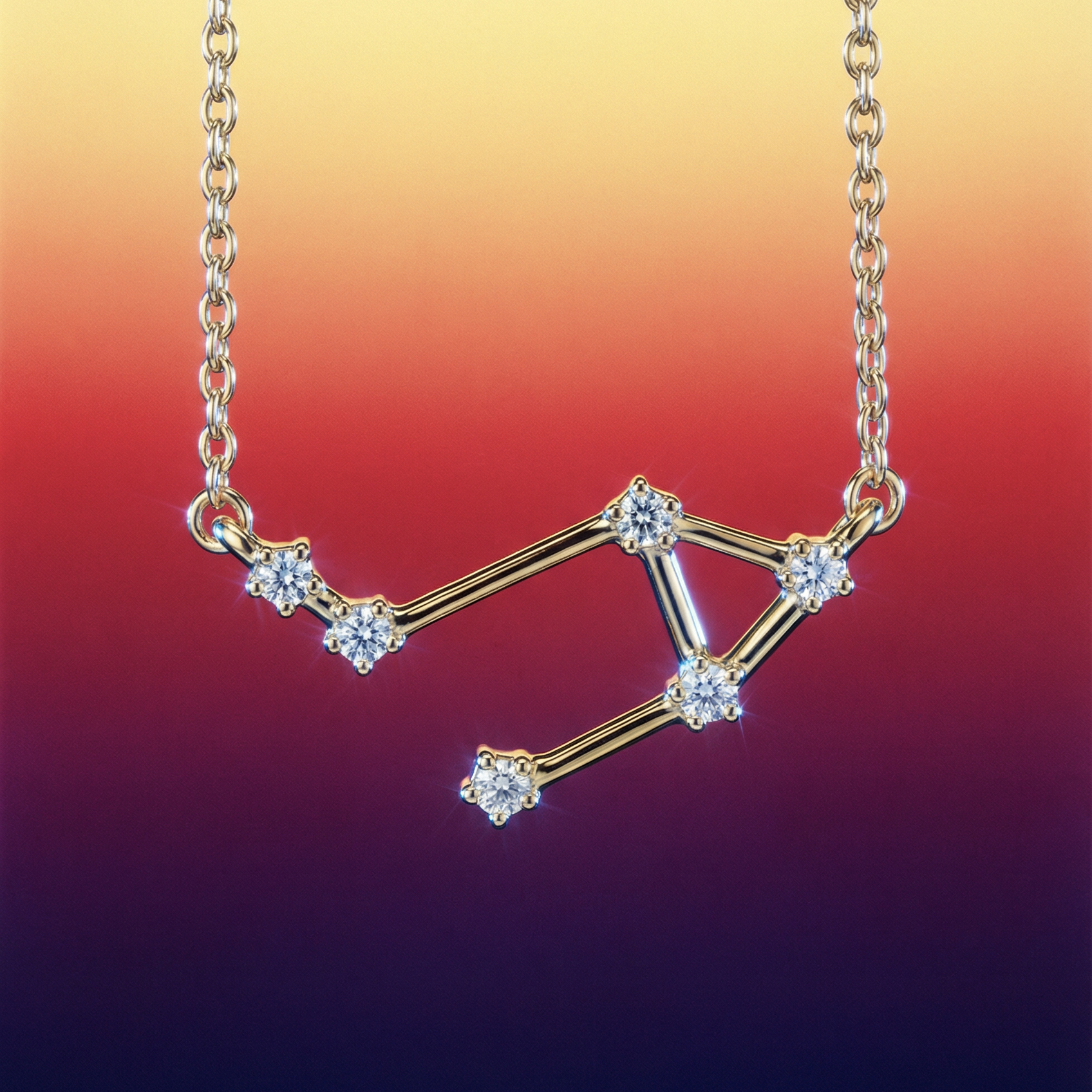 The Constellation Necklace | Libra | Natural Diamond