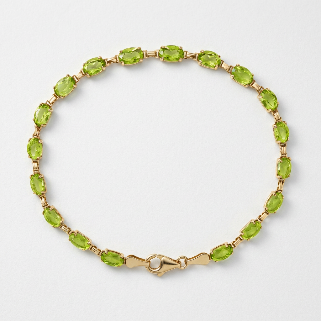 The Solstice Bracelet | Peridot | 14K Yellow Gold