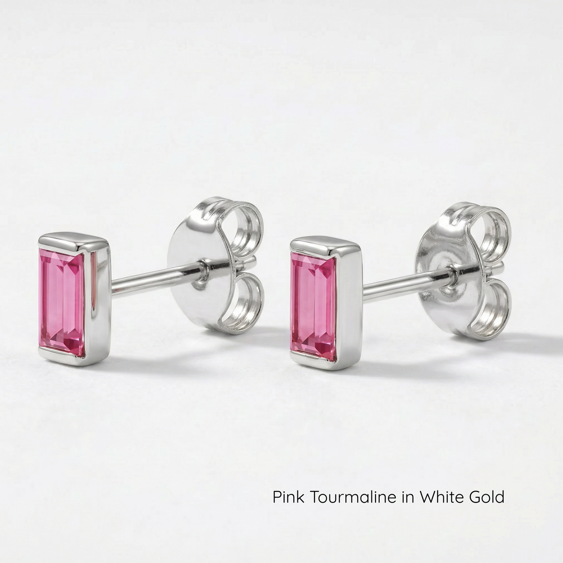 The Baby Baguette Stud | Channel Set