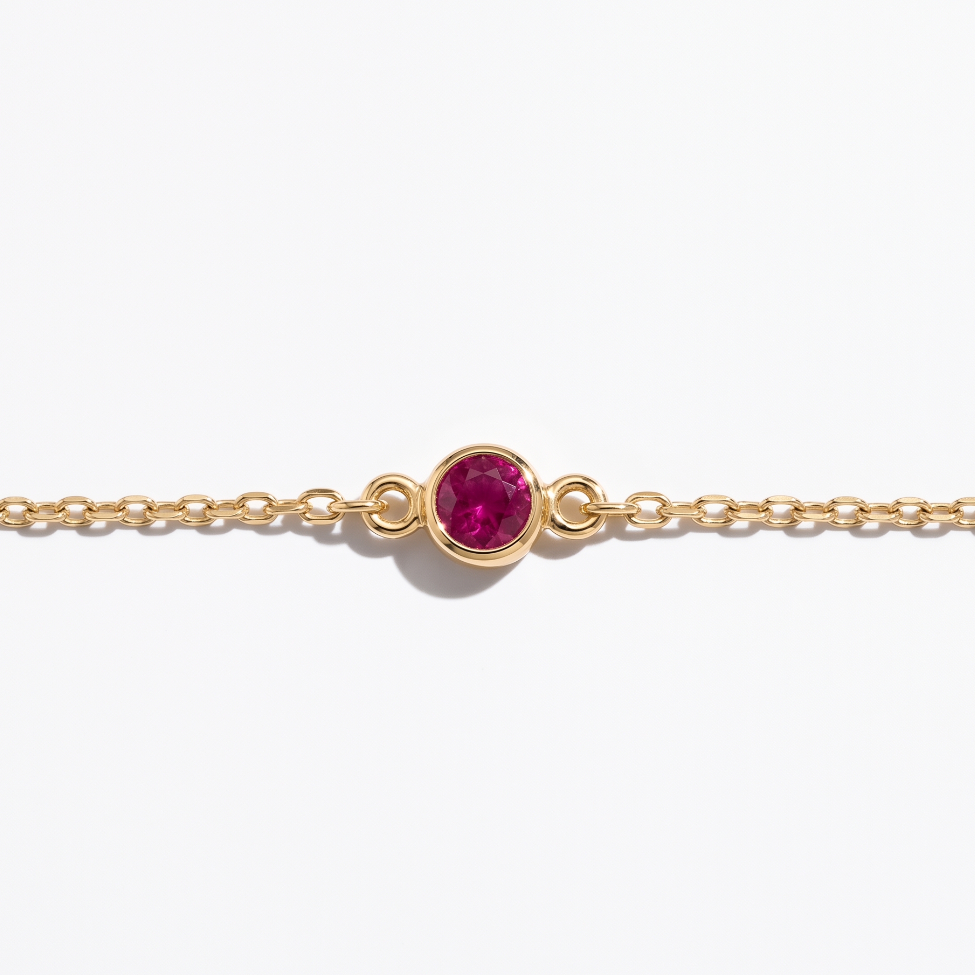 The Sol Bracelet | Lab-Grown Ruby | Cable Chain