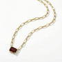 The Gemstone Paperclip Necklace | Lab-Grown Ruby