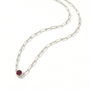 The Paperclip Bezel Necklace | Lab-Grown Ruby
