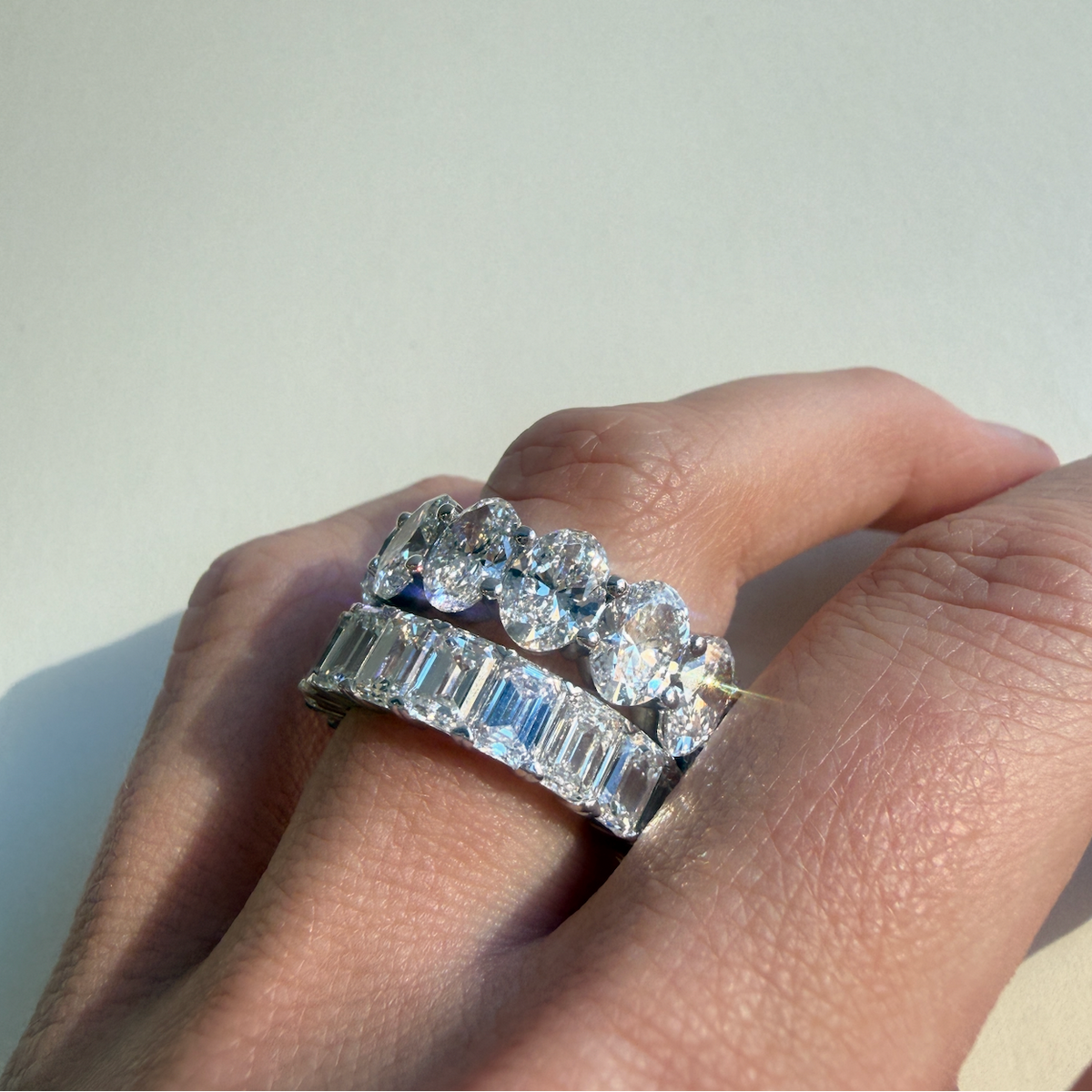 7.95 CTW Emerald Cut Eternity Band | Lab-Grown Diamond