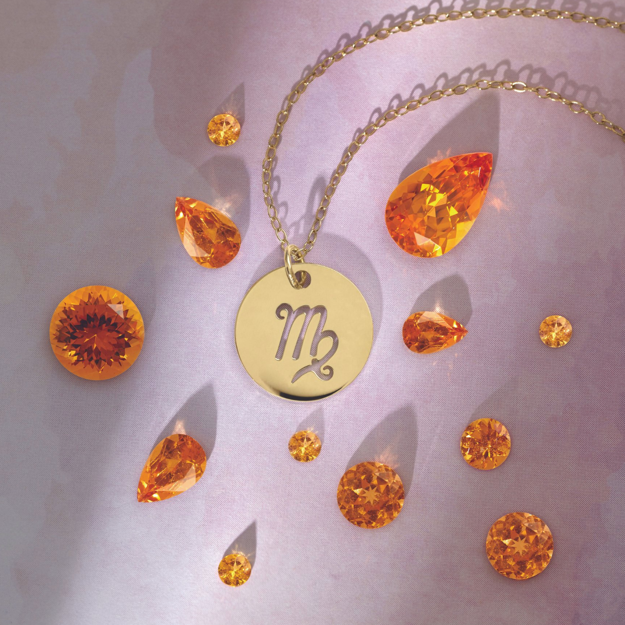 The Zodiac Necklace | Virgo | 14K Gold