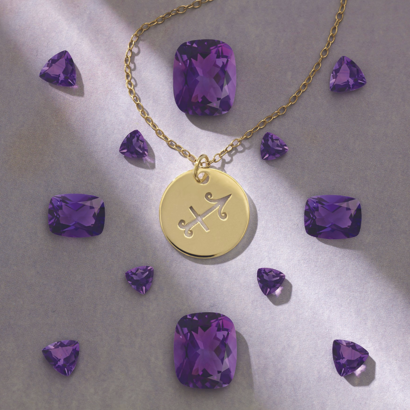 The Zodiac Necklace | Sagittarius | 14K Gold