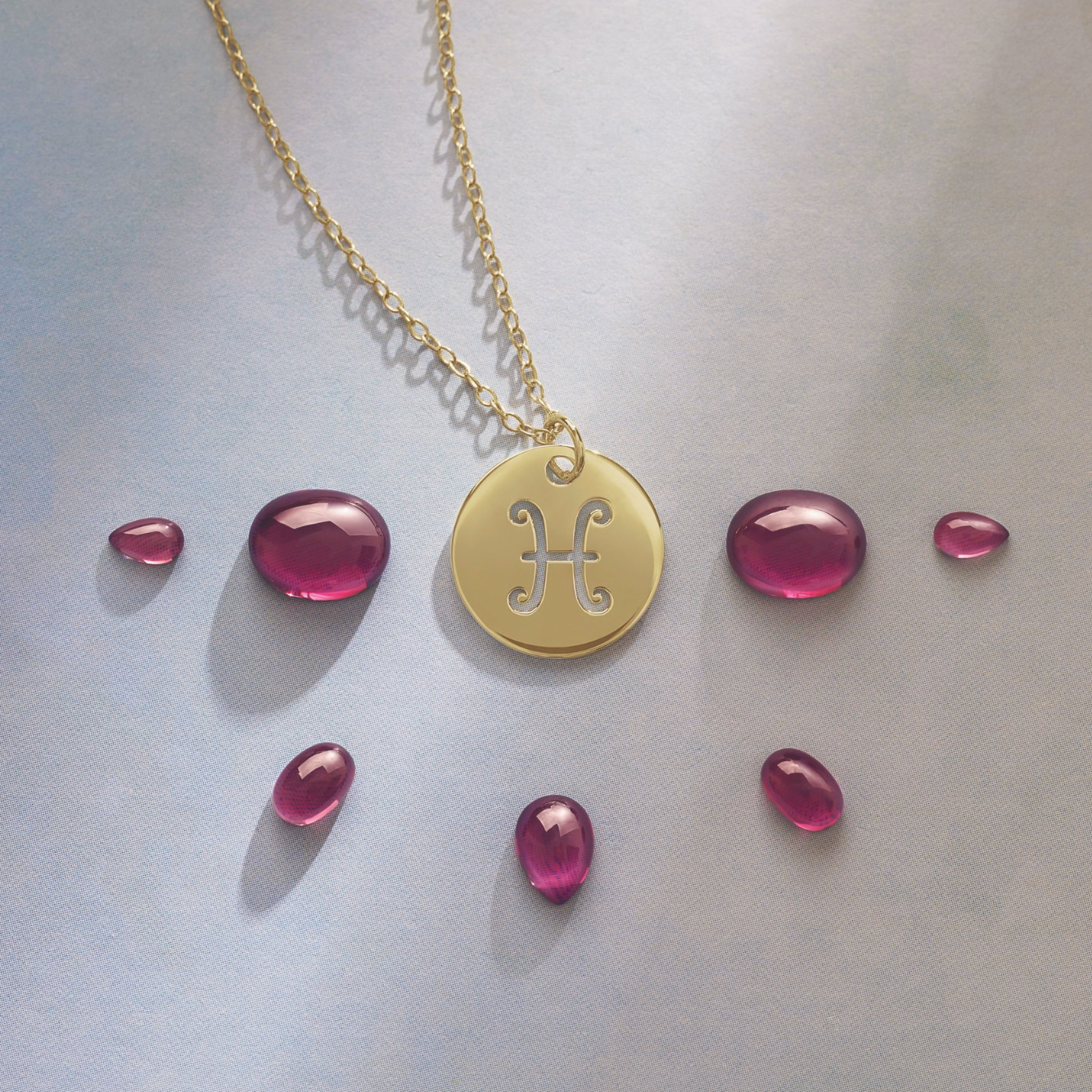 The Zodiac Necklace | Pisces | 14K Gold