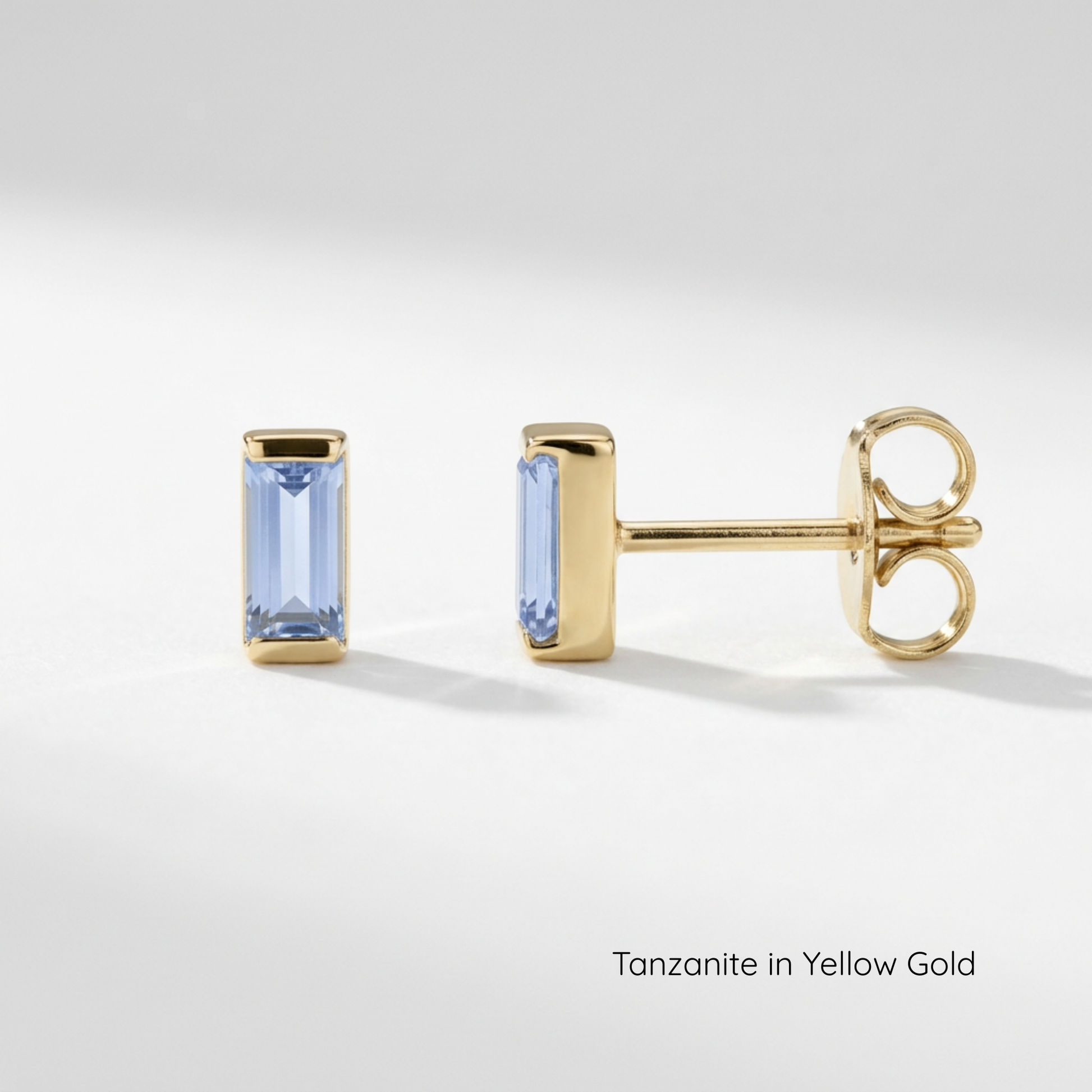 The Baby Baguette Stud | Channel Set