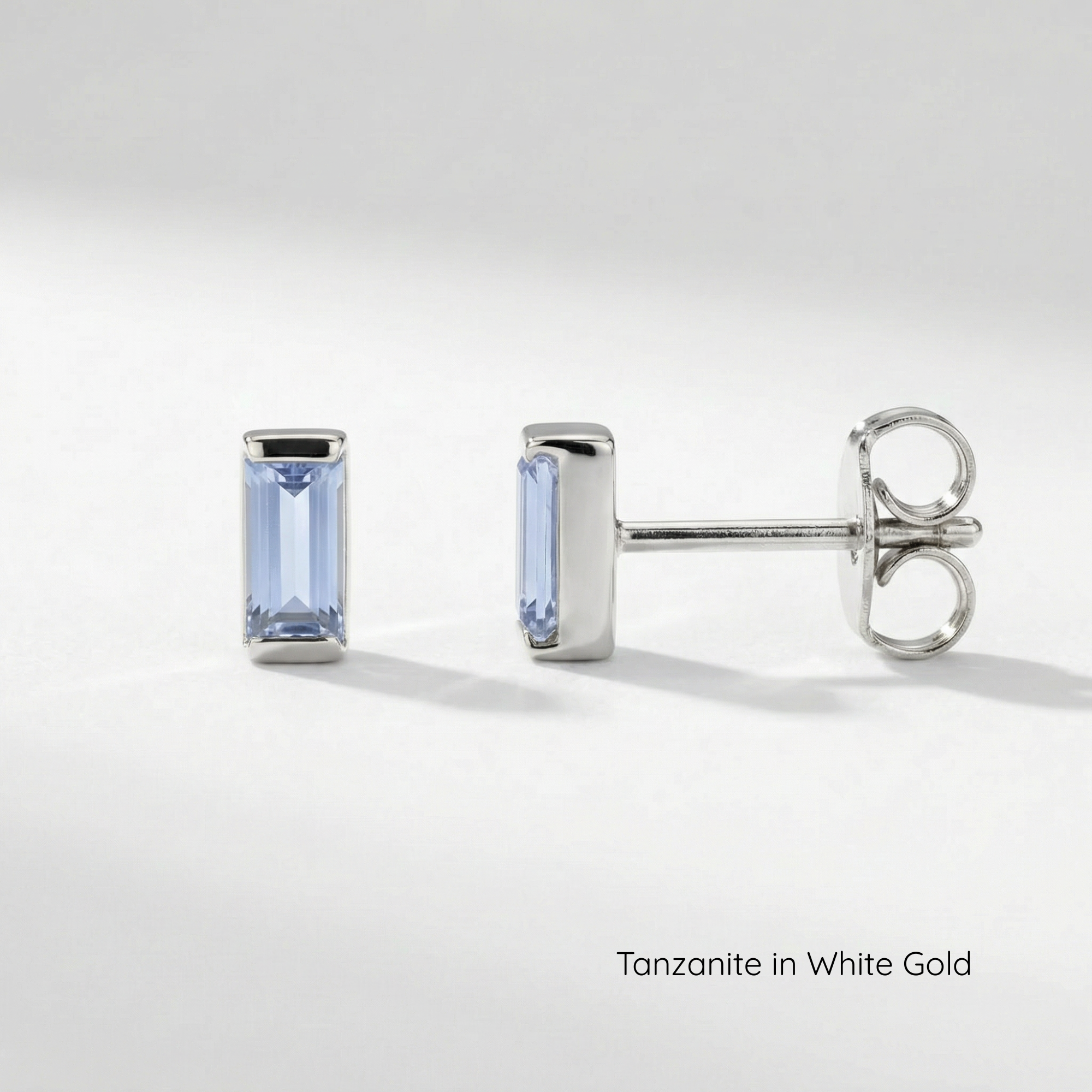 The Baby Baguette Stud | Channel Set