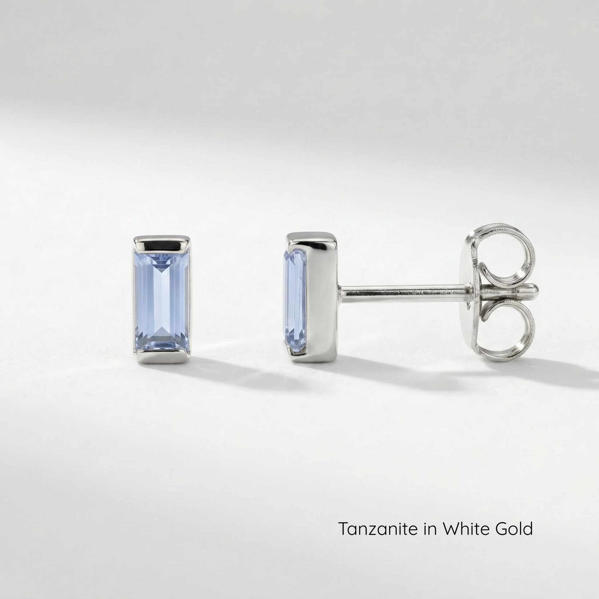 The Baby Baguette Stud | Channel Set