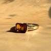 East-West Citrine Ring