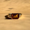 East-West Citrine Ring