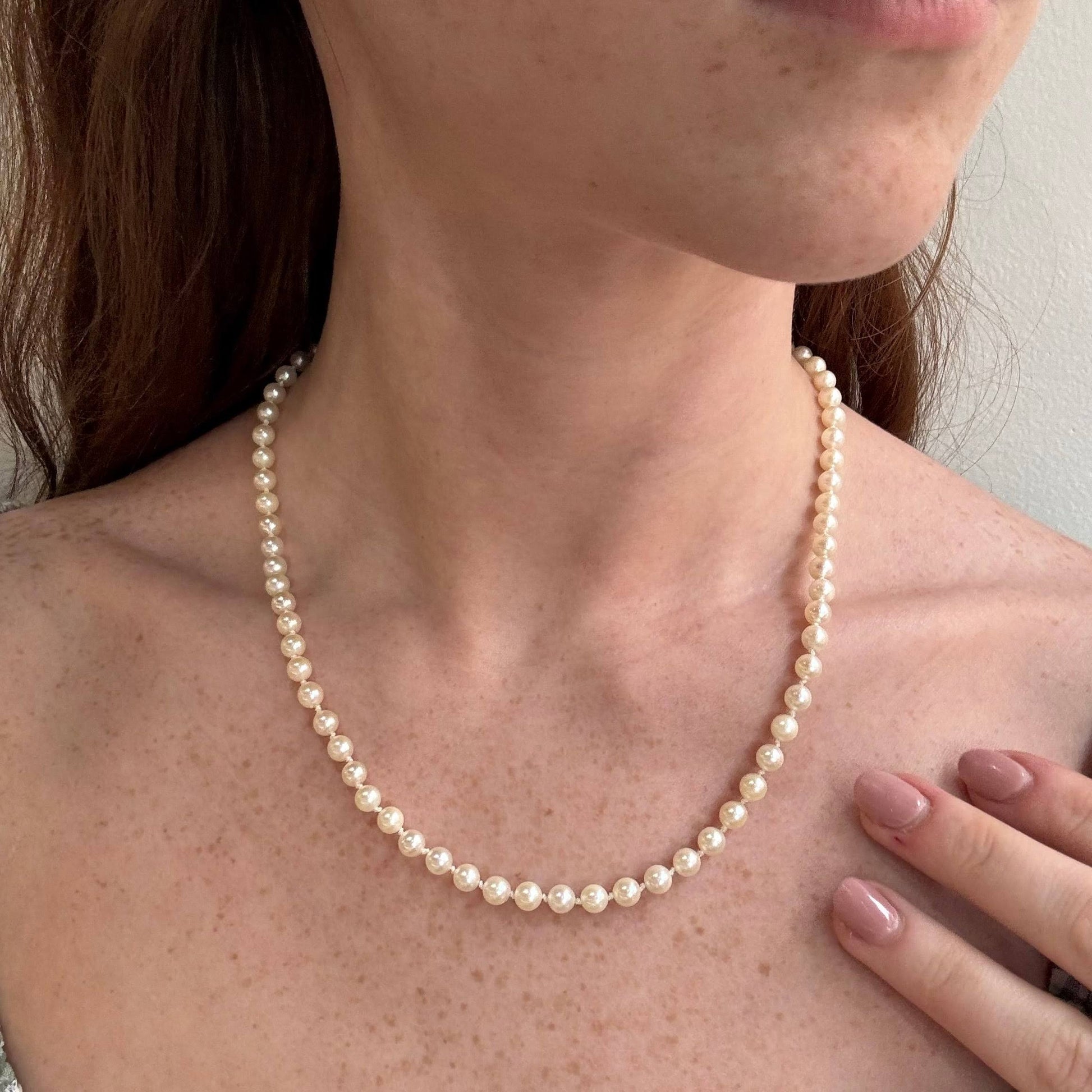 Freshwater Cultured Pearl Necklace | 18" | 5mm | 14K Yellow Gold